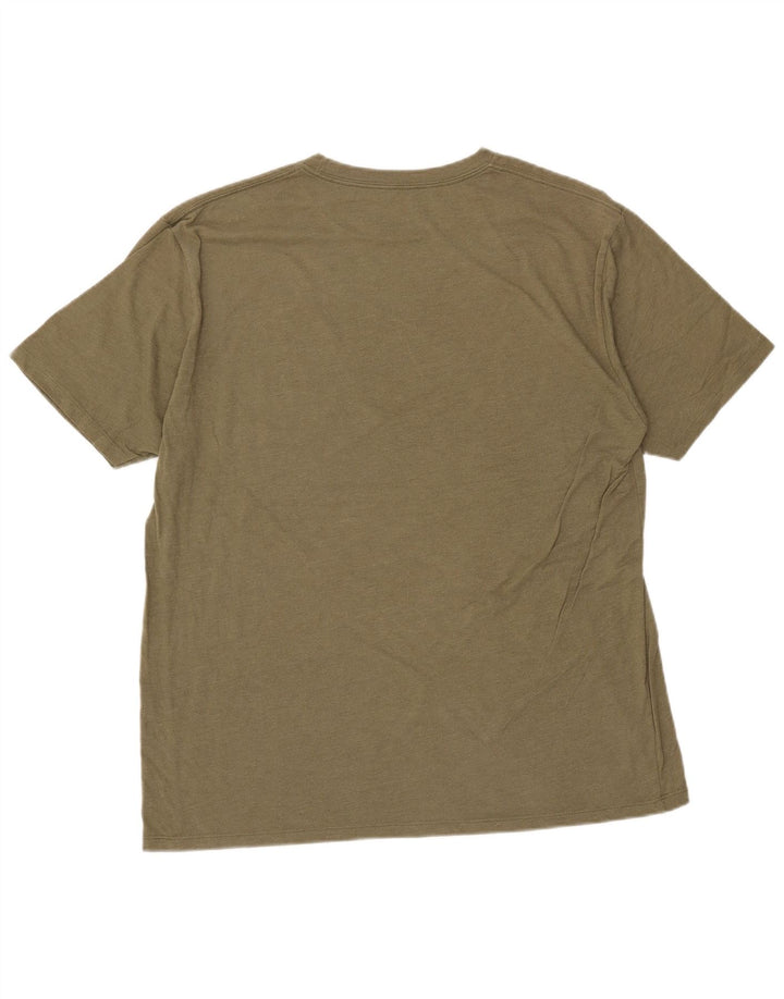EDDIE BAUER Herre grafisk T-shirt Top Stor Khaki Bomuld