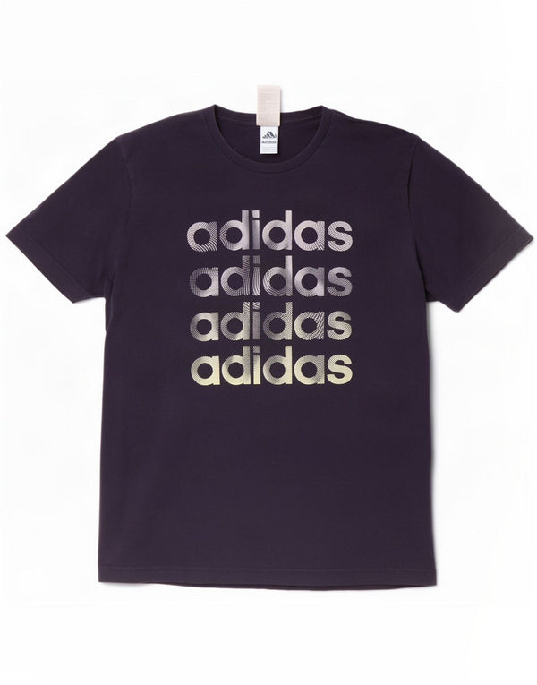 Adidas Herre grafisk T-shirt Top Stor marineblå bomuld