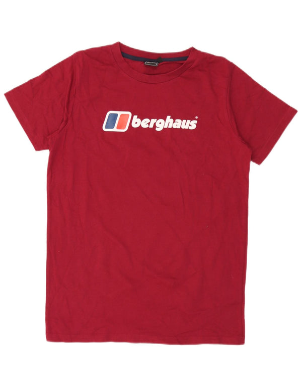 Berghaus Boys Grafisk T-Shirt Top 14-15 År Rød Bomuld