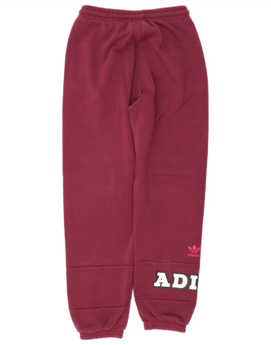 ADIDAS Grafisk træningsdragt til kvinder Joggers UK 12 Medium Burgundy