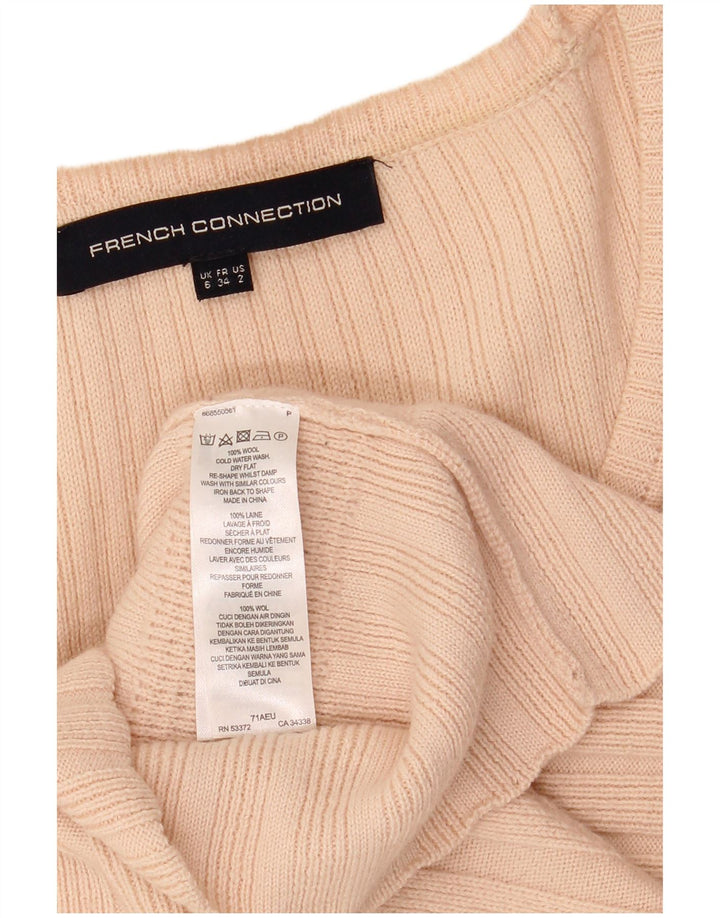 French Connection Dame Jumper Kjole UK 6 XS Beige Uld