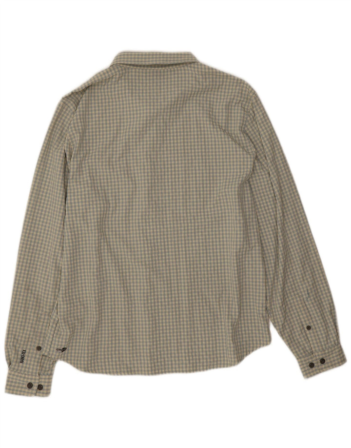 Adidas herreskjorte stor beige ternet polyester