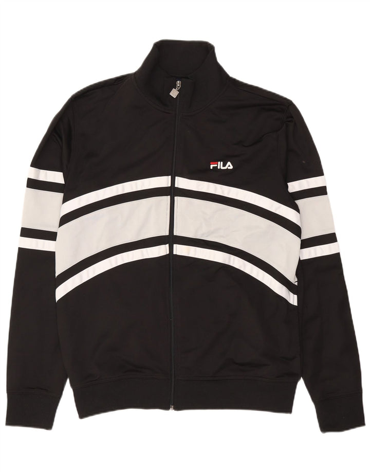 Fila Træningsdragt til mænd Topjakke Stor Sort Colourblock Polyester