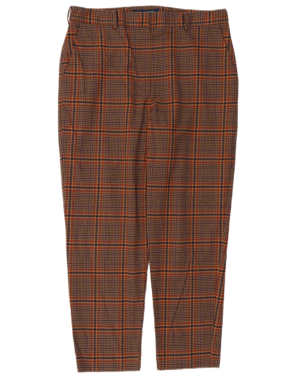 French Connection Dame Casual Bukser UK 16 Large W34 L27 Brown Check