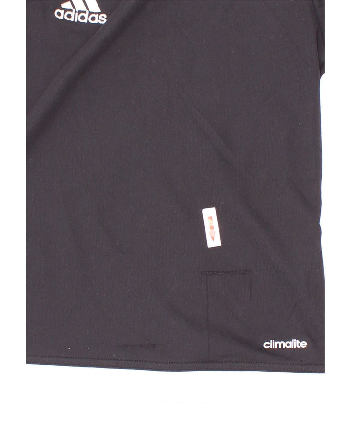 Adidas Boys Climalite T-Shirt Top 7-8 år Sort Polyester