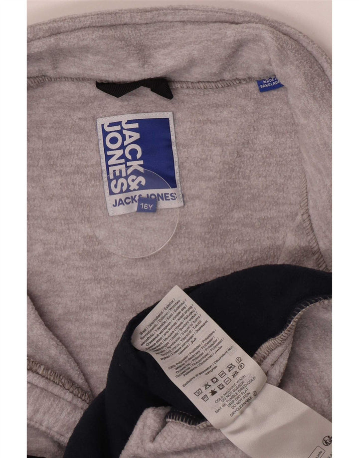 Jack & Jones Boys Fleecejakke 15-16 år Grå Colourblock Polyester