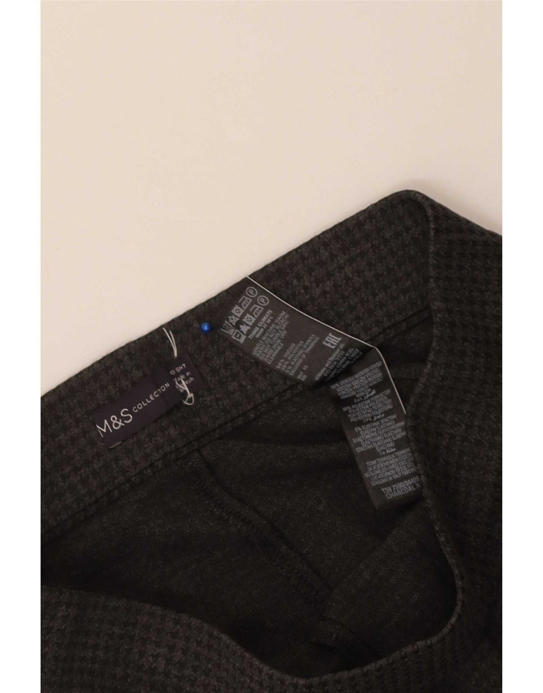 Marks & Spencer Damebukser UK 10 Small W26 L26 Grå Houndstooth
