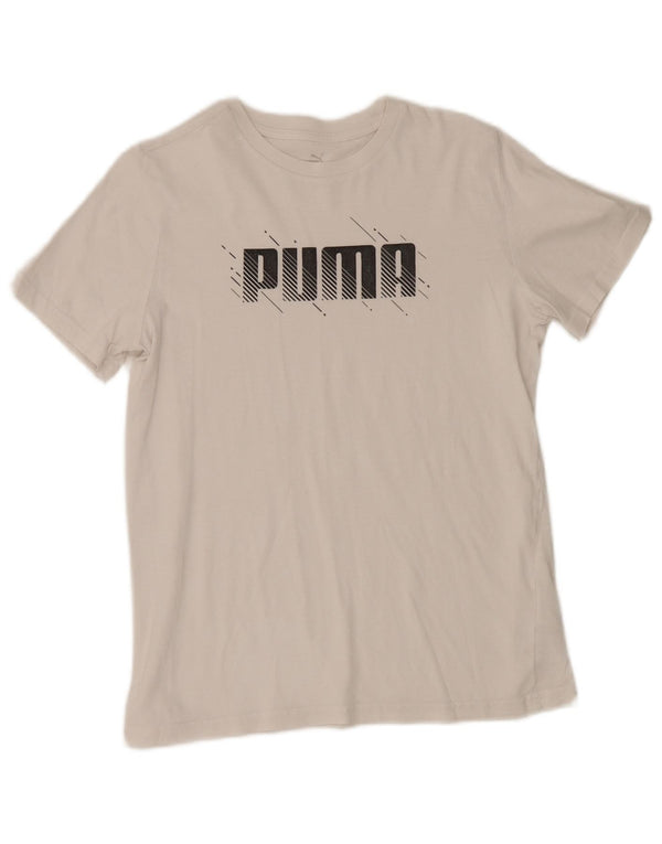 Puma drenge grafisk t-shirt top 15-16 år hvid bomuld