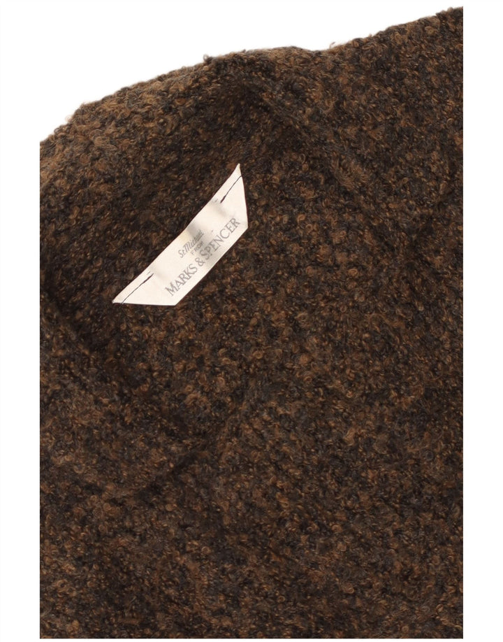 MARKS & SPENCER Dame cardigan sweater UK 10 Small Brown Flecked