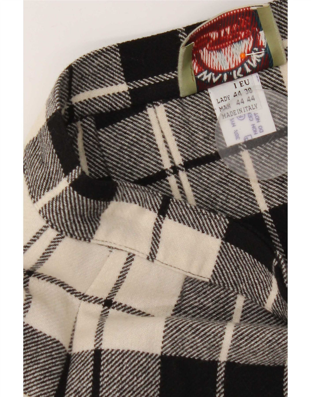 Silvy Womens Wrap Nederdel IT 44 Medium W26 Sort Plaid Uld