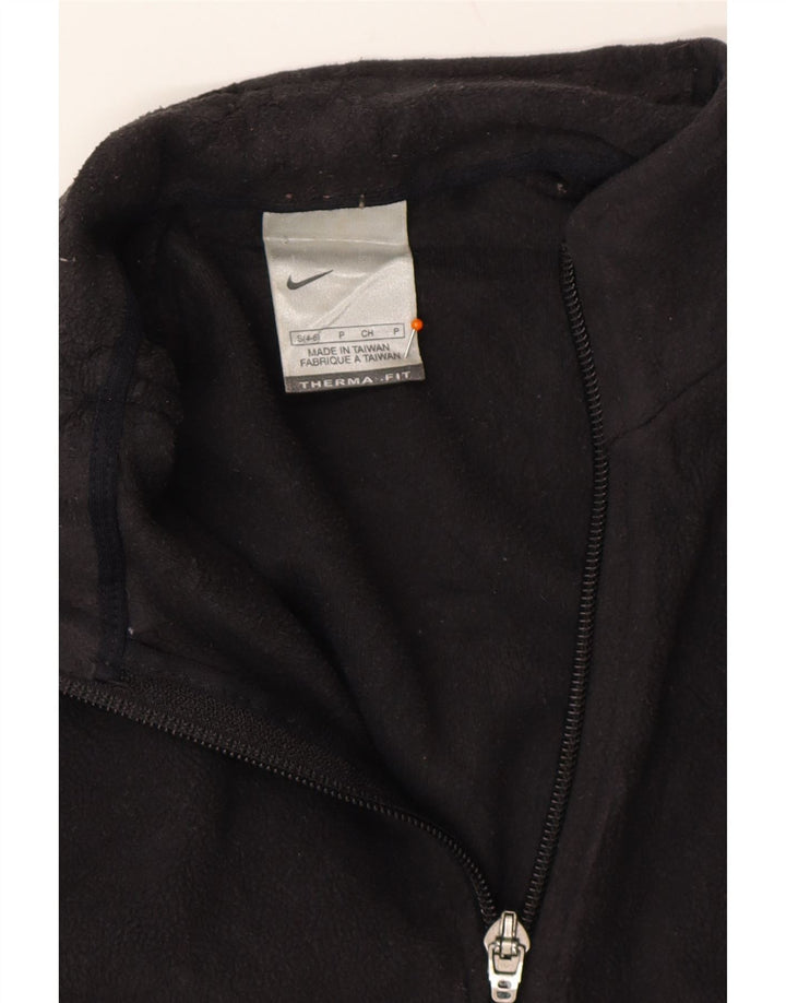 NIKE Womens Fleece Jacket US 4/6 Small Black Polyester Vintage Nike and Second-Hand Nike from Messina Hembry 