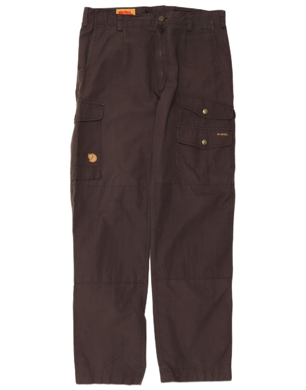 Fjall Raven Mens Straight Cargo Trousers IT 50 Large W34 L33 Black