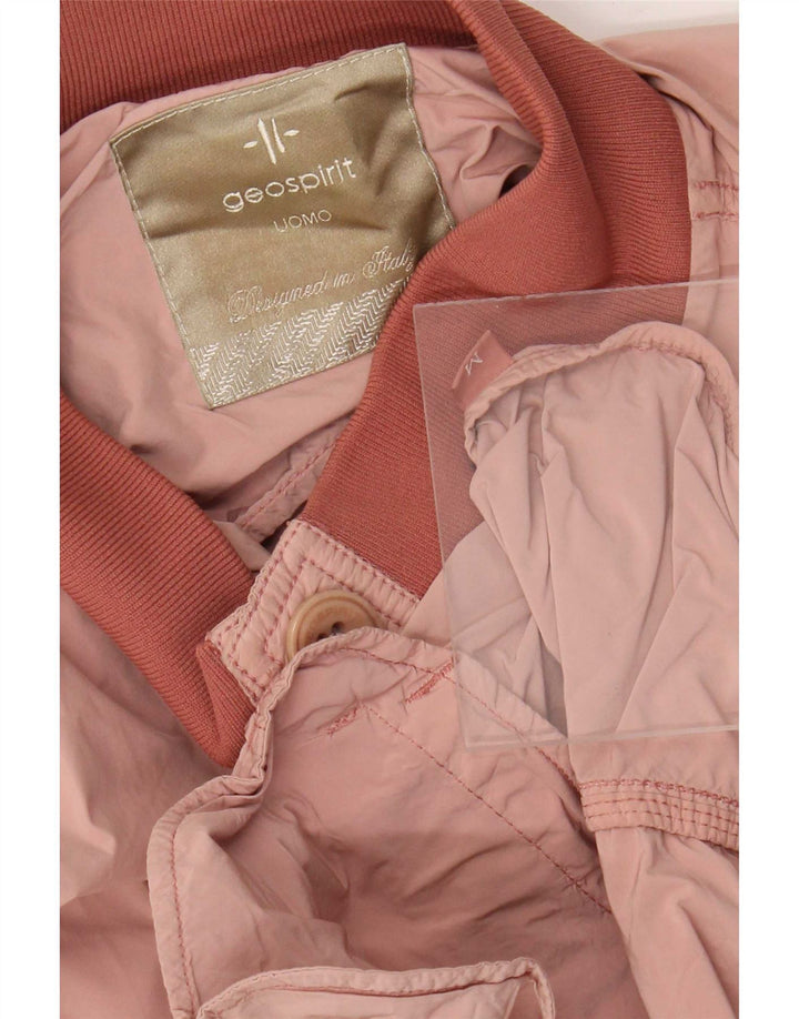 Geospirit Bomberjakke til mænd UK 38 Medium Pink Colourblock