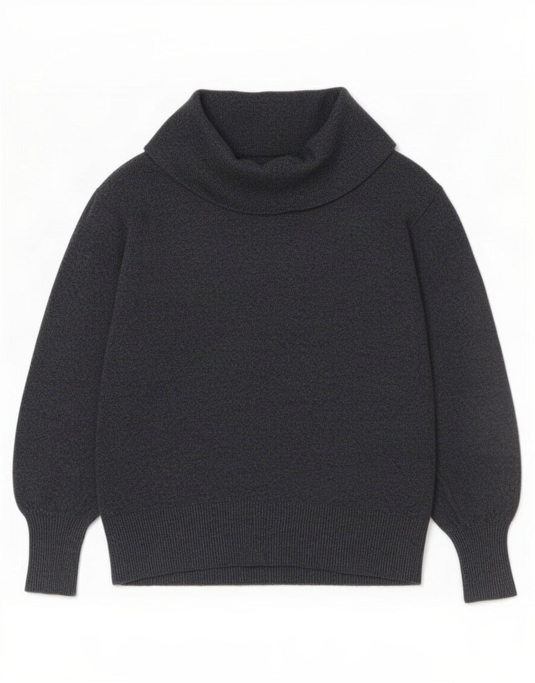 Marks & Spencer Dame Rullehals Sweater UK 12 Medium Grey Viscose