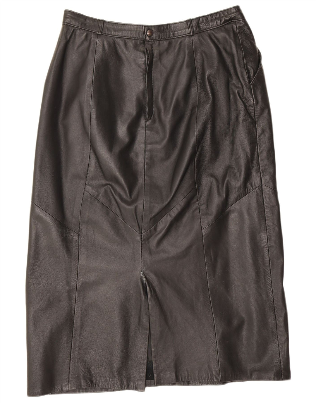 Vintage lædernederdel til kvinder IT 42 Medium W28 Sort