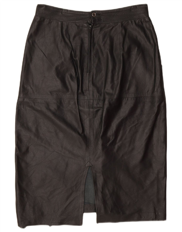 Vintage lædernederdel til kvinder W30 Medium Black