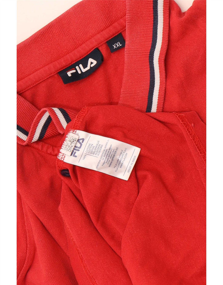Fila herre poloskjorte 2XL rød bomuld