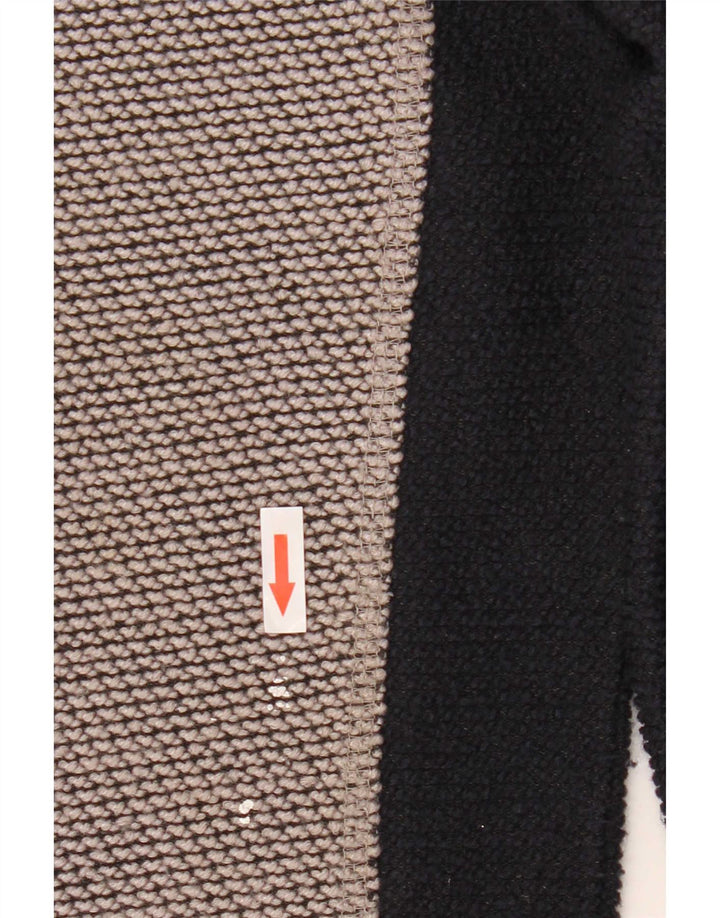 Weird Fish Herre Grafisk Zip Neck Sweatshirt Jumper Medium Grey Colourblock