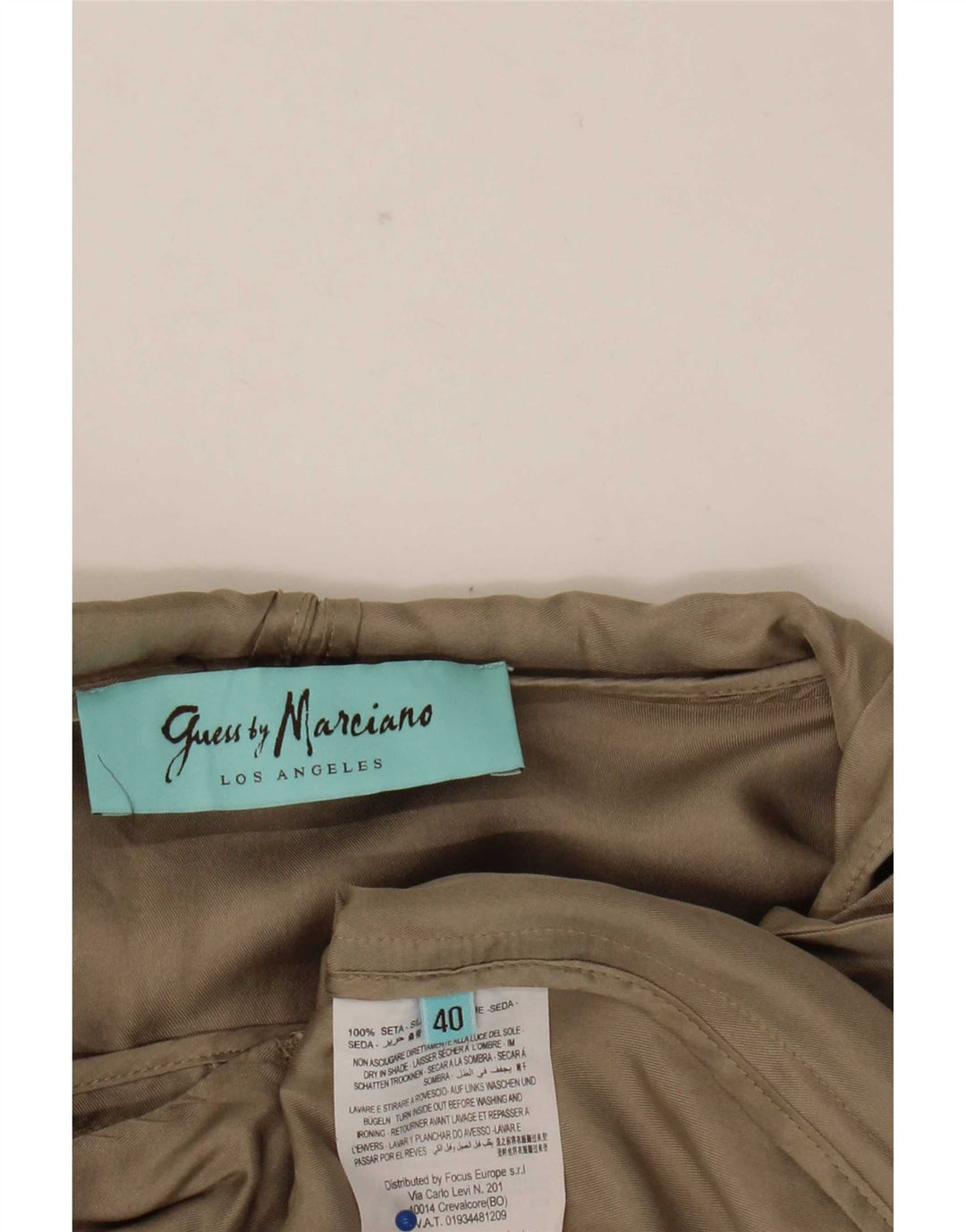 Guess By Marciano Dame Hooded Utility Jacket IT 40 Small Beige Silk