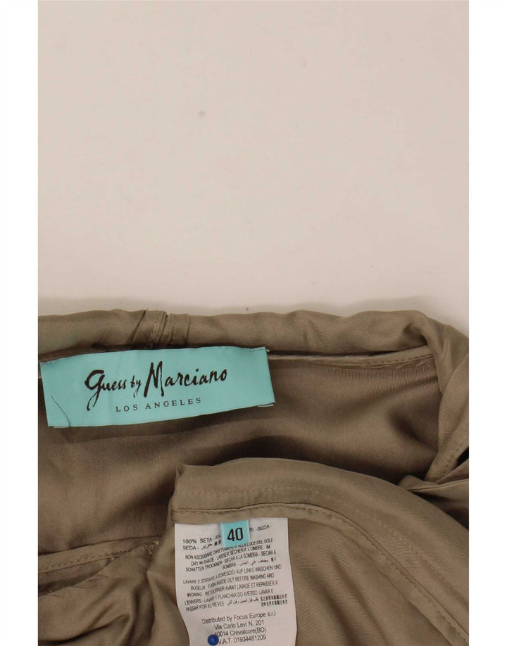 Guess By Marciano Dame Hooded Utility Jacket IT 40 Small Beige Silk
