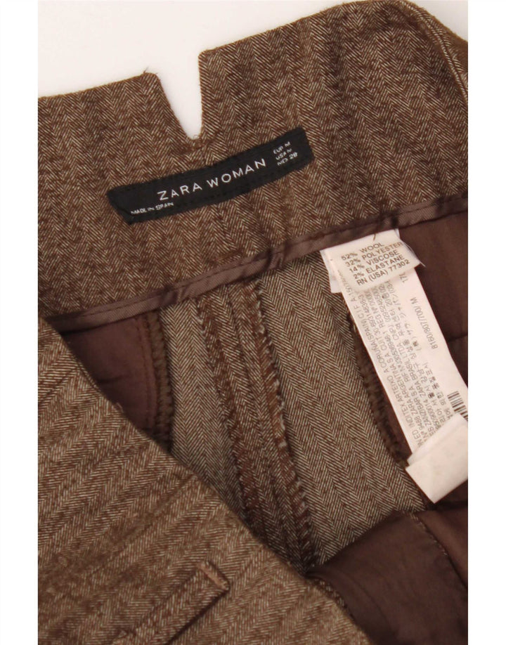 Zara Womens Pegged Casual Bukser Medium W28 L28 Brun sildebensuld