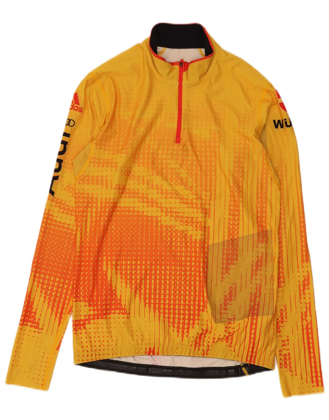 ADIDAS Grafisk Pullover Træningsdragt Top UK 40/42 Medium Yellow Tie Dye