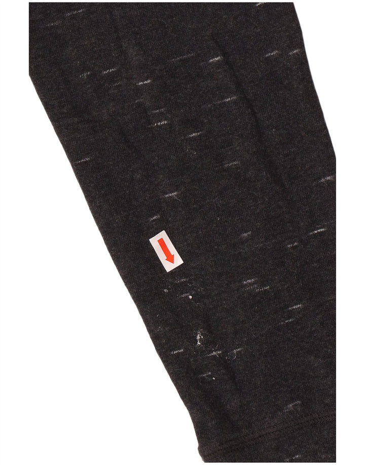 Champion Dame Oversized Hoodie Jumper UK 10 Small Grey Flecked Bomuld