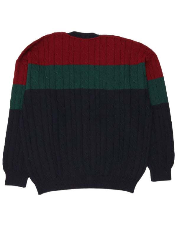 IL GRANCHIO Herre V-hals sweater XL Multifarvet Colourblock