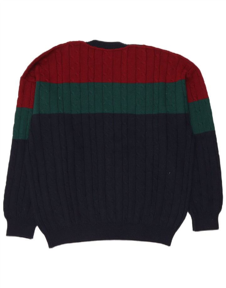 IL GRANCHIO Herre V-hals sweater XL Multifarvet Colourblock