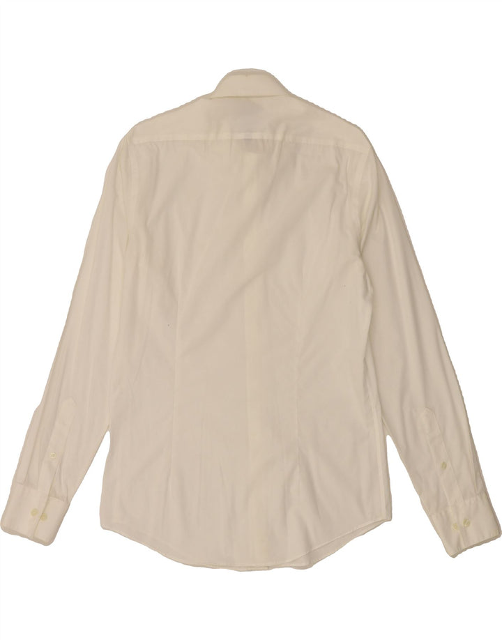CALVIN KLEIN Mens Slim Fit Shirt Size 38 15 Medium White Vintage Calvin Klein and Second-Hand Calvin Klein from Messina Hembry 