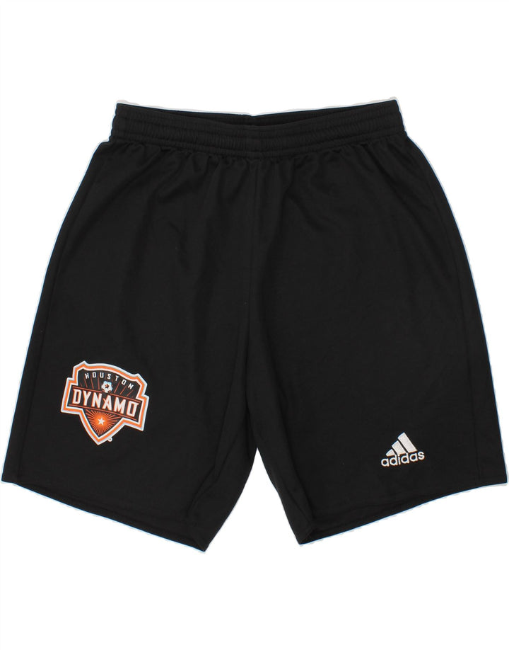 ADIDAS Boys Climalite Graphic Sport Shorts 11-12 Years Black Polyester Vintage Adidas and Second-Hand Adidas from Messina Hembry 