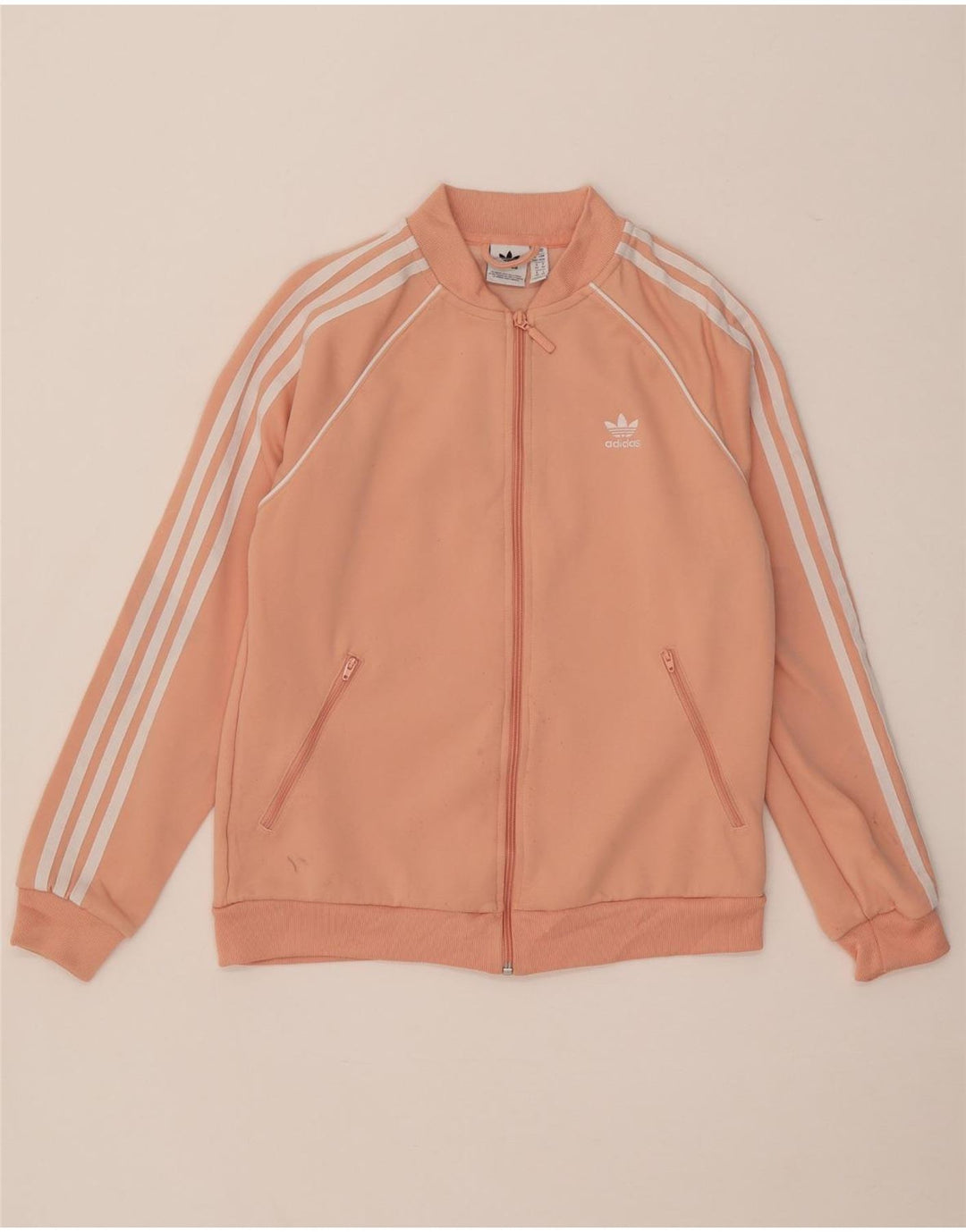 ADIDAS træningsdragt topjakke til kvinder UK 14 Medium Pink Polyester