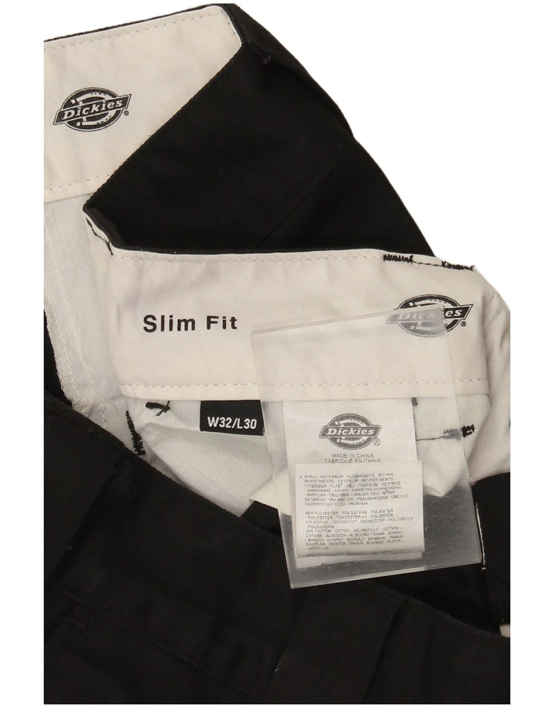 Dickies Herre Slim Fit Chino Bukser W32 L27 Sort Polyester