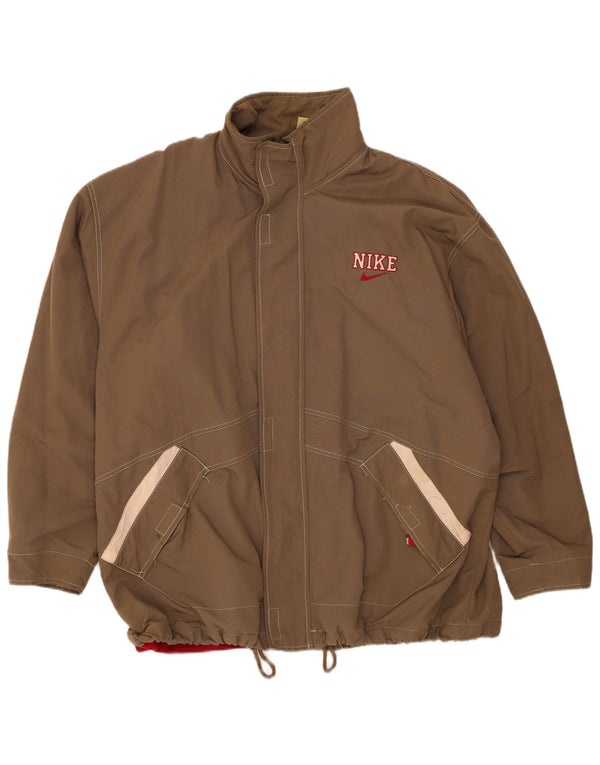 Nike Herre Loose Fit Windbreaker Jacket UK 45/47 XL Brun Nylon