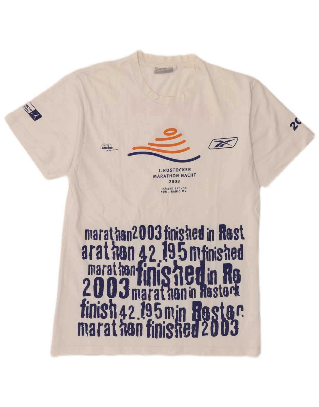 Reebok Herre grafisk T-shirt Top Medium Hvid Bomuld