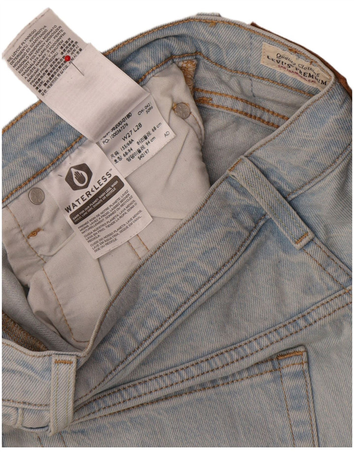 Levi's Dame 501 Straight Jeans W27 L28 Blå Bomuld