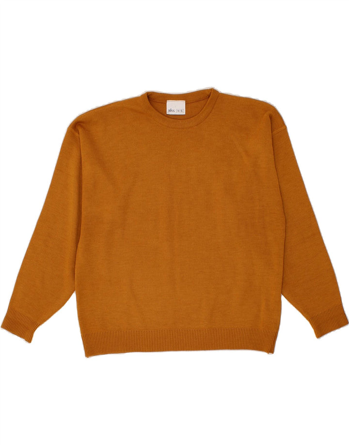 BHS Womens Crew Neck Jumper Sweater UK 14/16 Large Brown Acrylic Vintage Bhs and Second-Hand Bhs from Messina Hembry 