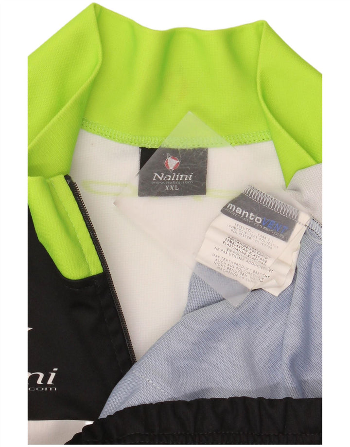 NALINI Herre grafisk træningsdragt Topjakke 2XL Sort Colourblock Polyester