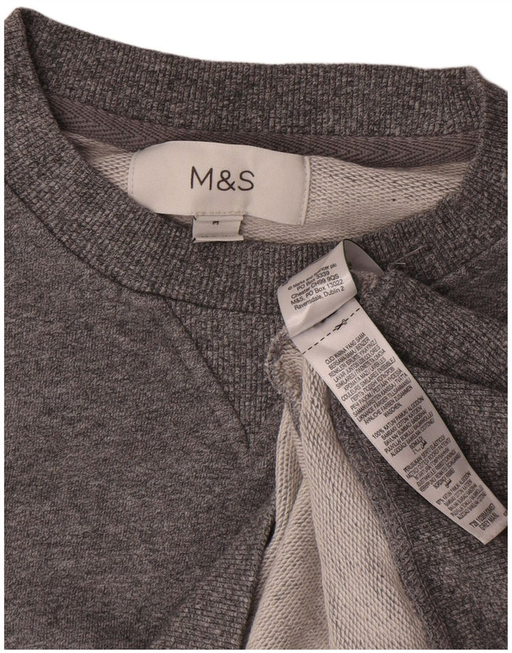 Marks & Spencer Herre sweatshirt Jumper Medium Grey Flecked Bomuld