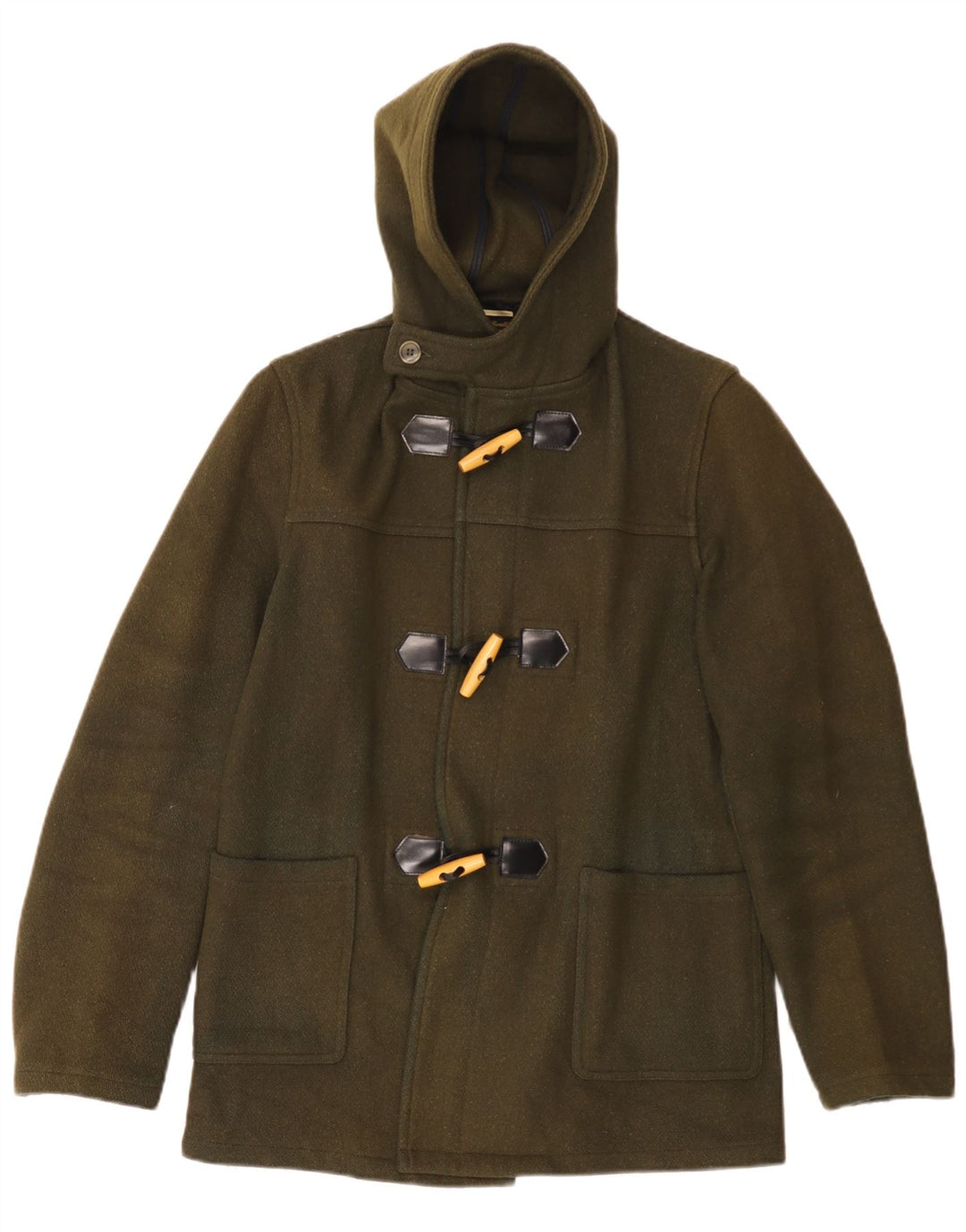 Vintage herre hættejakke UK 38 Medium Khaki Wool
