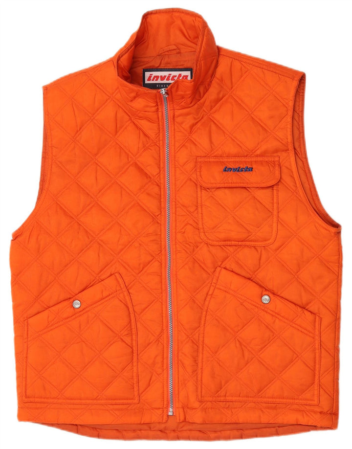 Invicta Herre Quiltet Gilet UK 38 Medium Orange Polyamid
