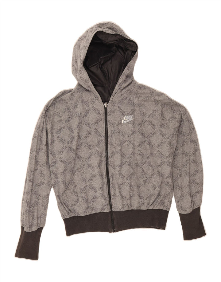 NIKE Mens Hooded Reversible Jacket UK 40 Large Grey Vintage Nike and Second-Hand Nike from Messina Hembry 