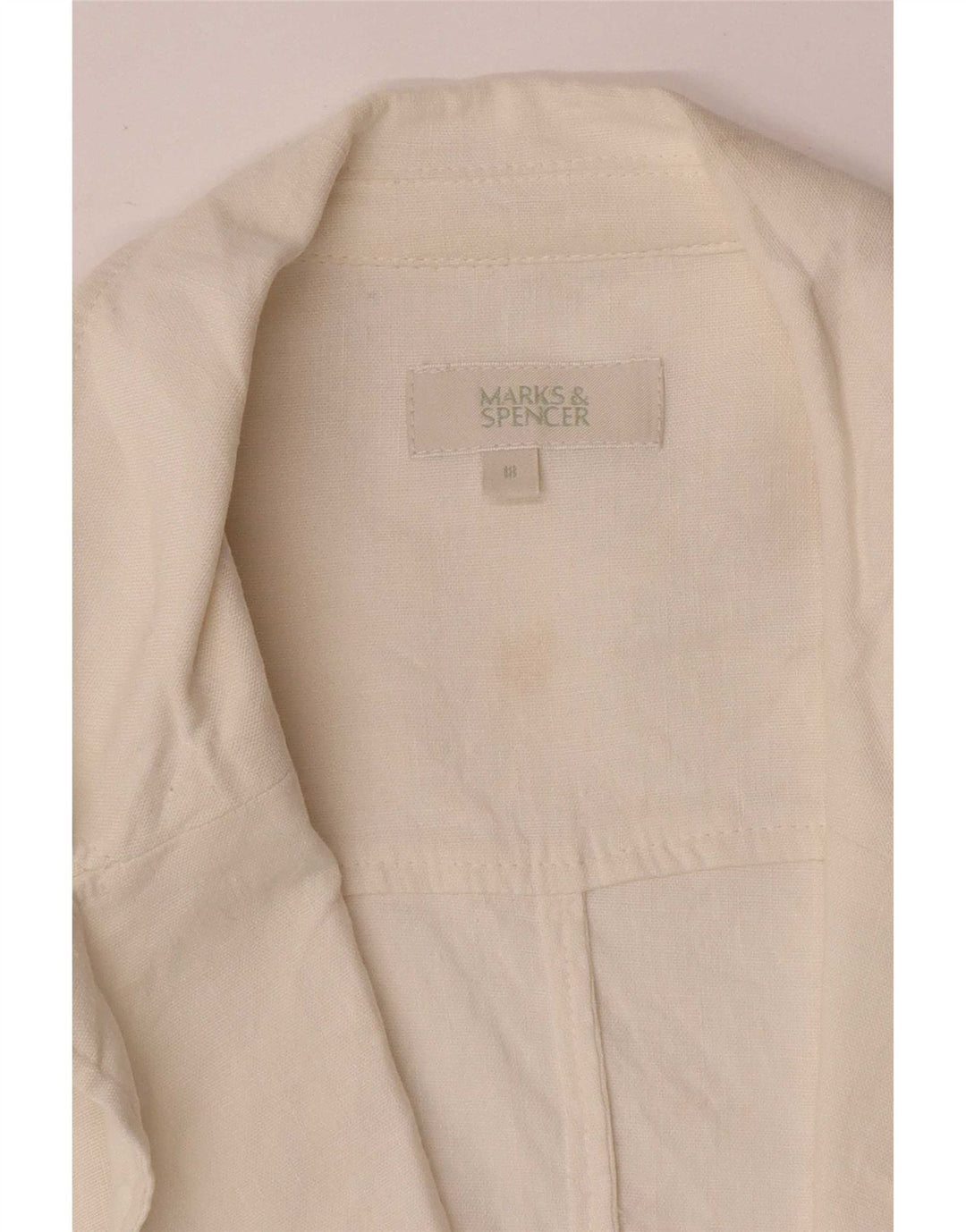 Marks & Spencer Dame 1 Knap Blazer Jacket UK 18 XL Hvid