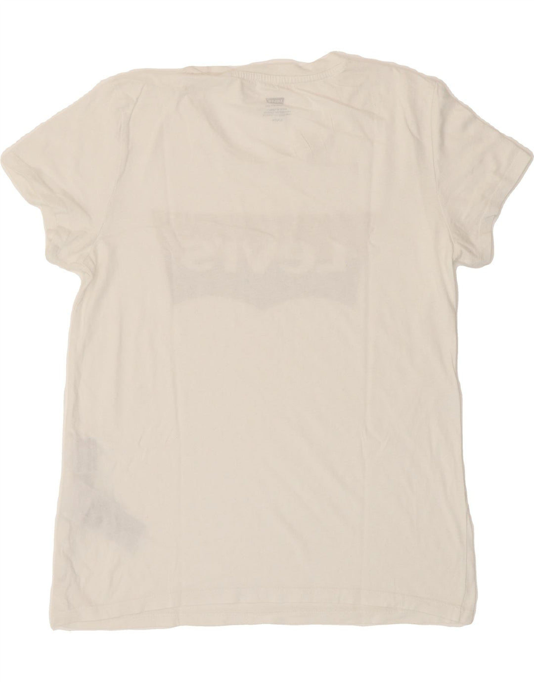 LEVI'S Womens Graphic T-Shirt Top UK 10 Small White Cotton Vintage Levi's and Second-Hand Levi's from Messina Hembry 