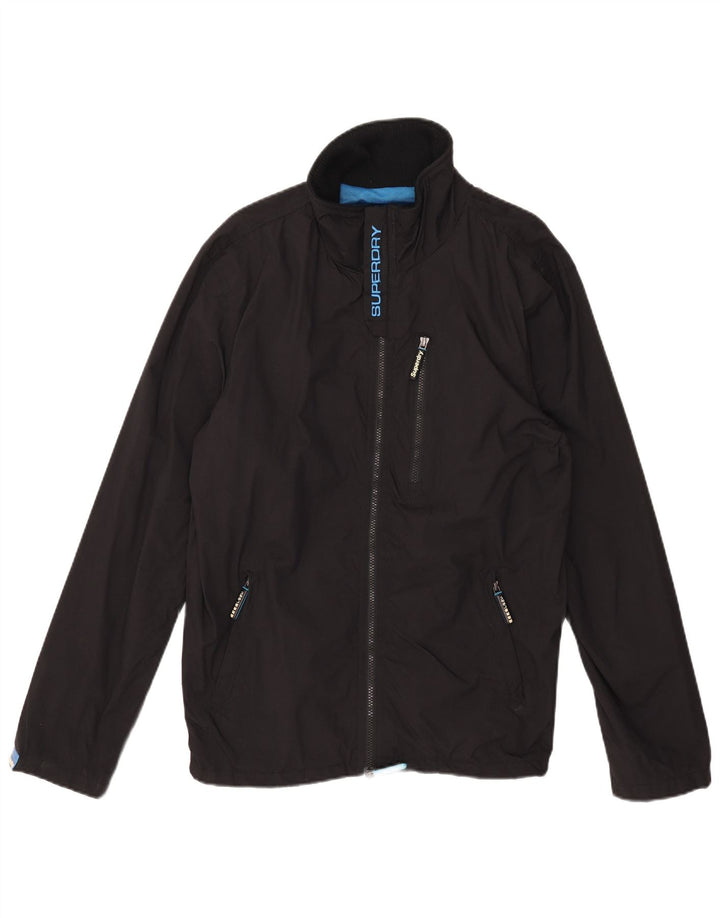 Superdry Herre The Windhiker Regnjakke UK 44 2XL Sort Nylon