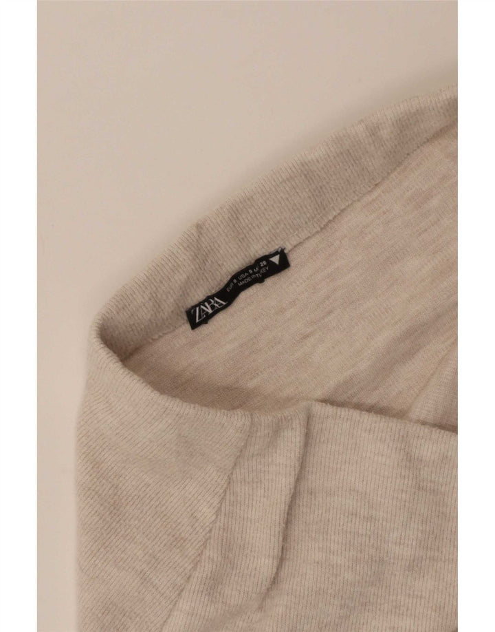Zara Midi-nederdel til kvinder Small W26 Beige