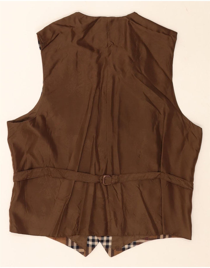 Vintage vest til mænd, medium brun ternet