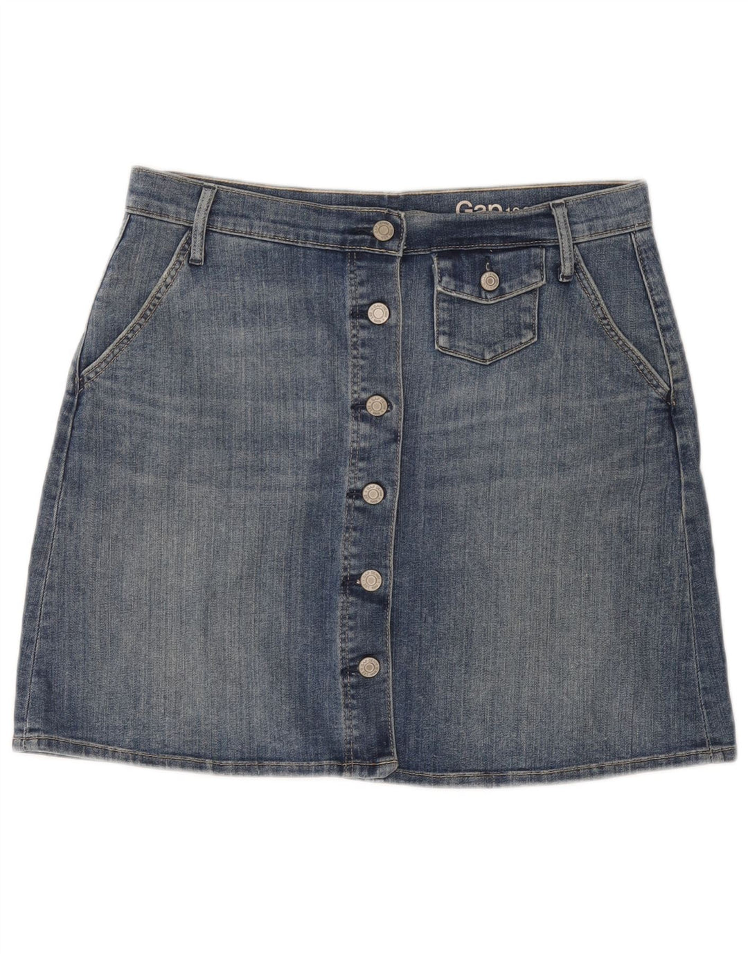 GAP Dame Denim Nederdel W29 Medium Blue Bomuld