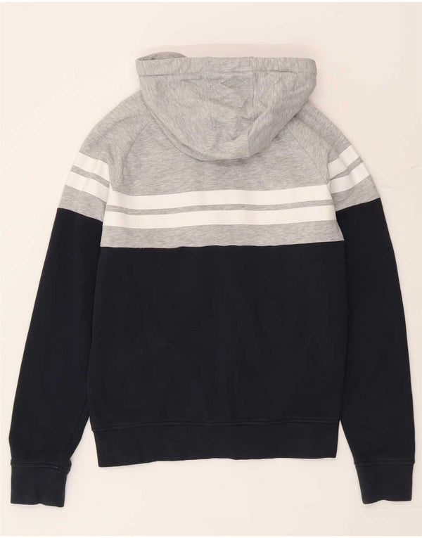 Ellesse Herre grafisk hættetrøje Sweater med lynlås Small Navy Blue Colourblock Bomuld