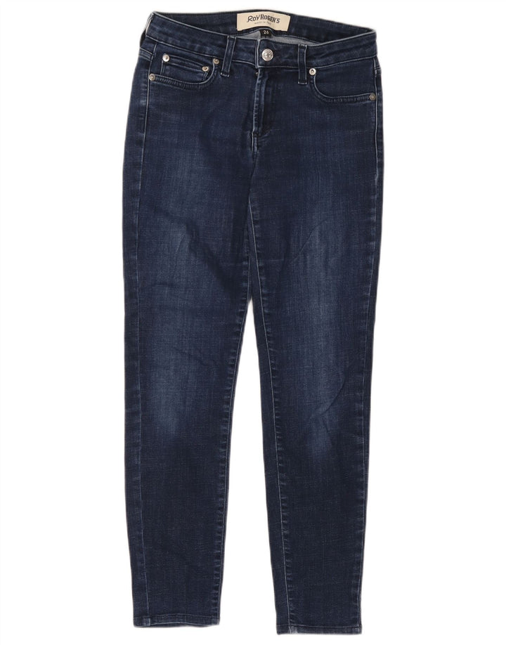Roy Rogers Dame Skinny Jeans W26 L26 Marineblå